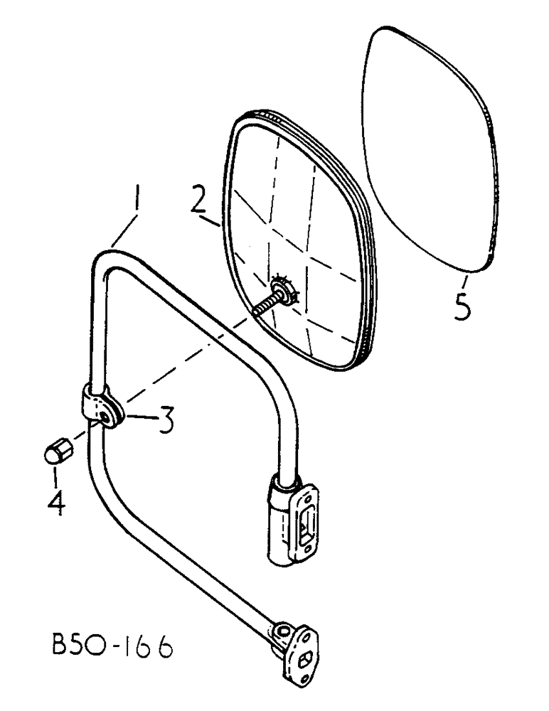 Схема запчастей Case IH 258 - (13-023) - WING MIRROR, TRACTOR WITH CAB (05) - SUPERSTRUCTURE