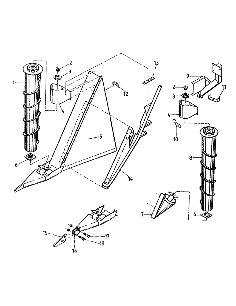Схема запчастей Case IH 7700 - (A02-02) - MAINFRAME, CROPDIVIDERS, POINTS OPTIONAL (Jul 16 2004 11:34:00.0003 PM) Mainframe & Functioning Components