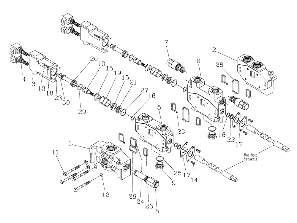 Схема запчастей Case IH 7700 - (B05[03]) - HYDRAULIC VALVE,  A20, ELECTRIC Hydraulic Components & Circuits