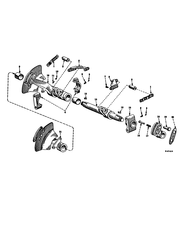Схема запчастей Case IH 100 - (10-07) - HYDRAULICS, TOUCH-CONTROL SYSTEM, ROCKSHAFT AND SUPPORTS (07) - HYDRAULICS