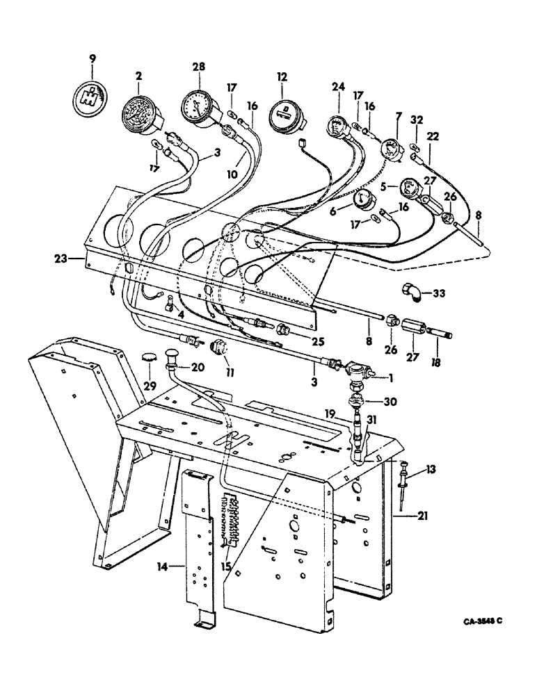 Схема запчастей Case IH 815 - (11-01) - INSTRUMENTS, GAUGES AND INDICATORS Instruments
