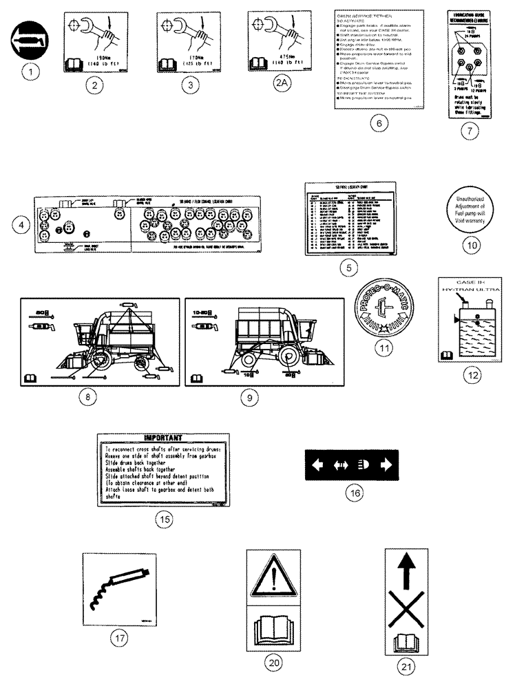 Схема запчастей Case IH CPX420 - (09F-19) - DECALS - GENERAL INSTRUCTIONS (12) - CHASSIS
