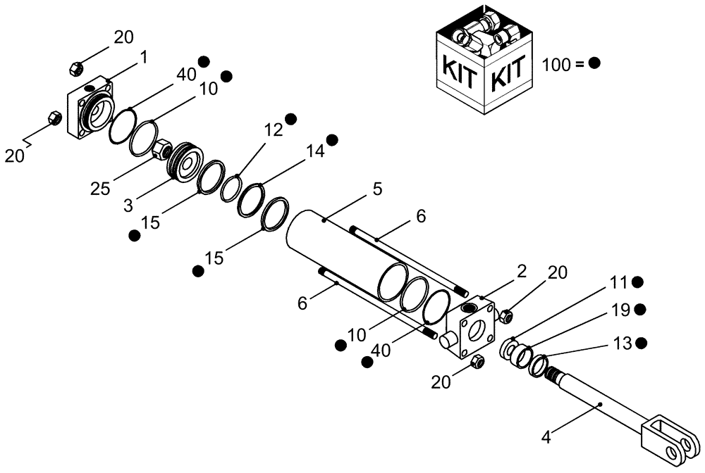 Схема запчастей Case IH 1220 - (35.116.08) - HYDRAULIC CYLINDER - 86991981, DRIVE/CARRYING WHEEL - SLAVE, 6 AND 8 ROW RIGID TRAILING (35) - HYDRAULIC SYSTEMS