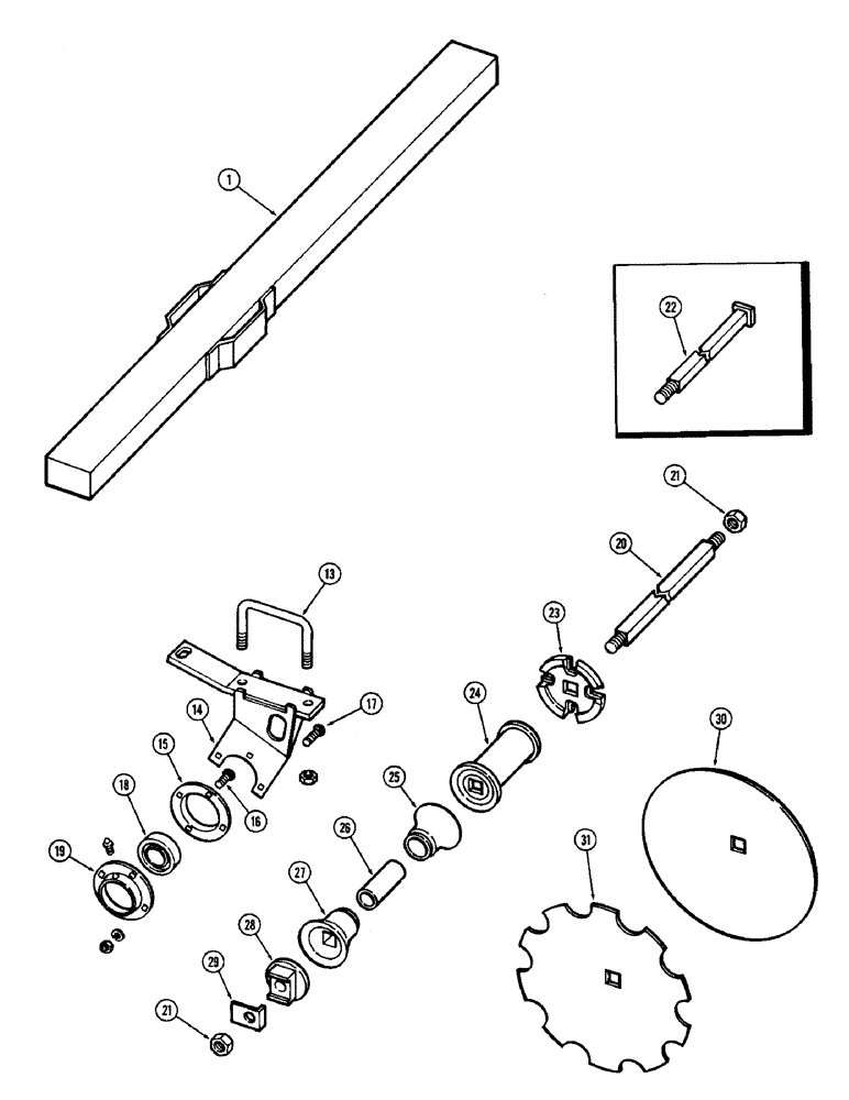 Схема запчастей Case IH F21 - (056) - FRONT RIGHT GANG, 9 INCH SPACING, F21, F21-9-147, 162 & 180 
