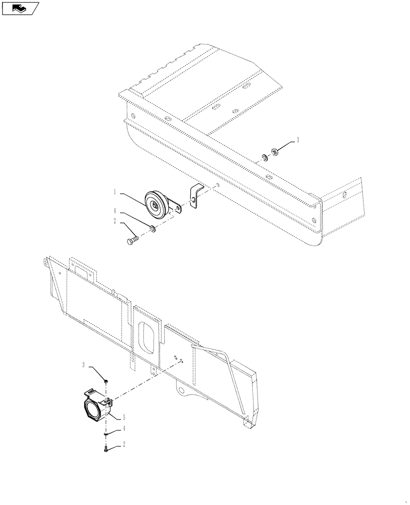 Схема запчастей Case IH 4420 - (04-043) - AUDIBLE ALARM GROUP Suspension & Frame