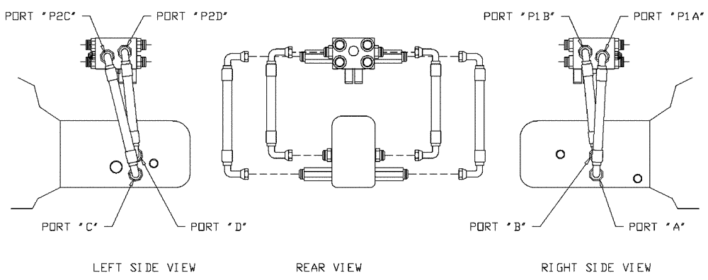 Схема запчастей Case IH PATRIOT NT - (06-004) - PUMP - PLUMBING TO SHIFT BLOCK Hydraulic Plumbing