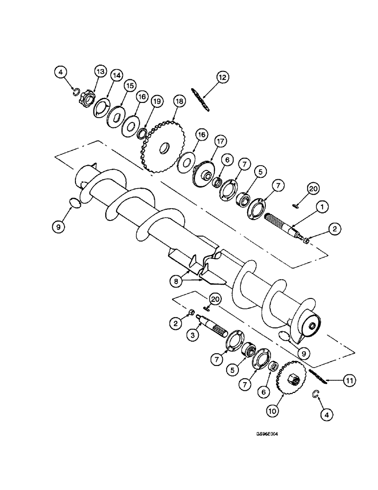 Схема запчастей Case IH INTERNATIONAL - (2-08) - AUGER AND SHAFTS (15) - CROP CONDITIONING