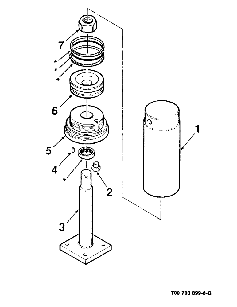 Схема запчастей Case IH 8545 - (9-14) - BALE TENSIONER HYDRAULIC CYLINDER ASSEMBLY (700703899 HYDRAULIC CYLINDER ASSEMBLY COMPLETE) Decals & Attachments