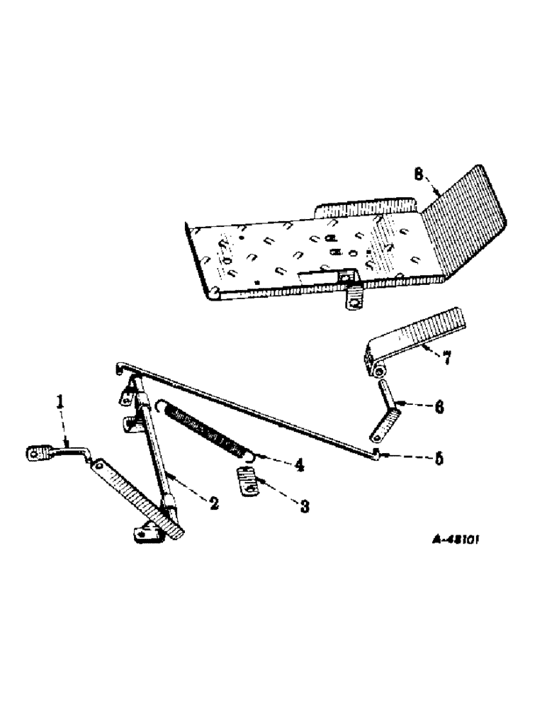 Схема запчастей Case IH 330 - (057) - GOVERNOR, FOOT PEDAL ACCELERATOR, INTERNATIONAL 330 Governor
