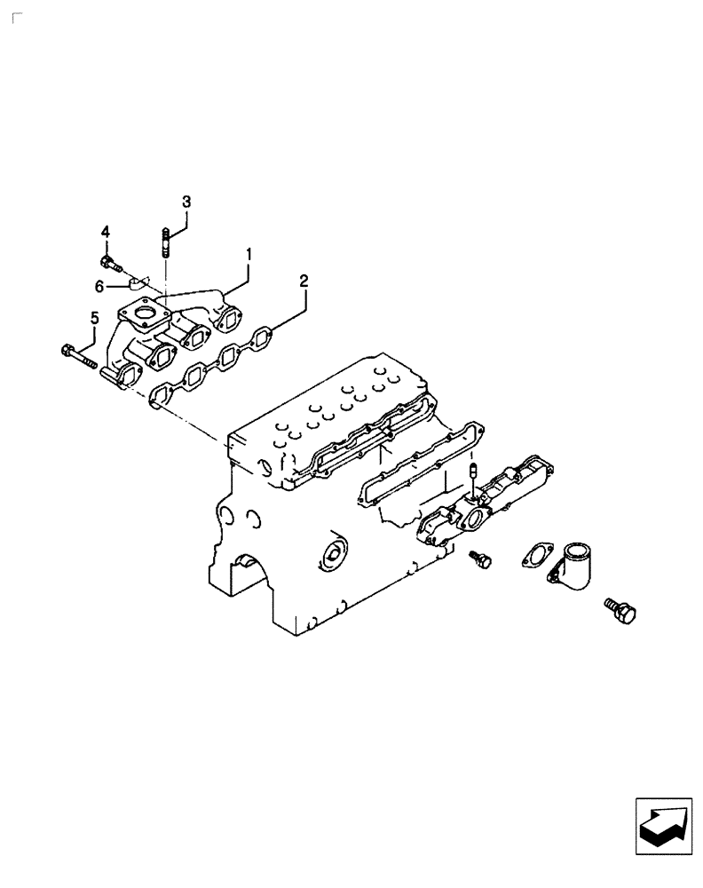 Схема запчастей Case IH FARMALL 30B - (10.254.02) - EXHAUST MANIFOLD (10) - ENGINE
