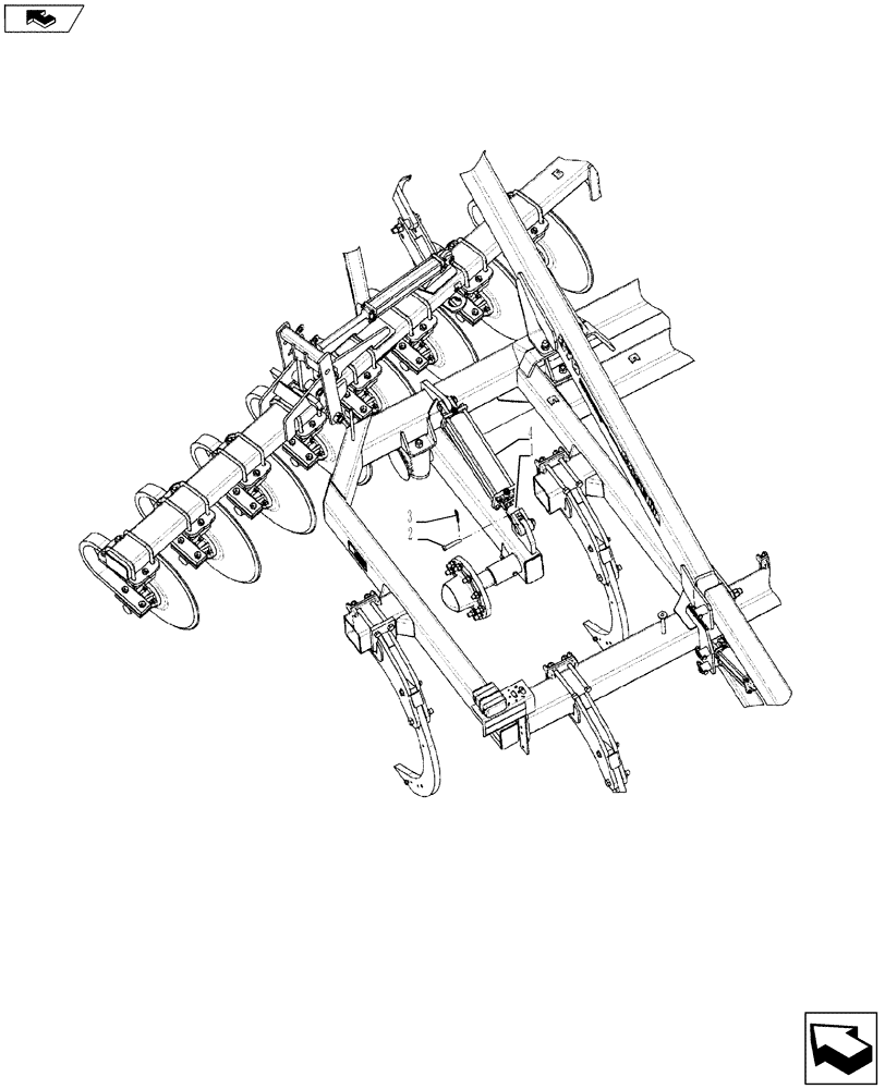 Схема запчастей Case IH 870 - (75.200.22) - MAIN LIFT DEPTH CONTROL STOPS (75) - SOIL PREPARATION