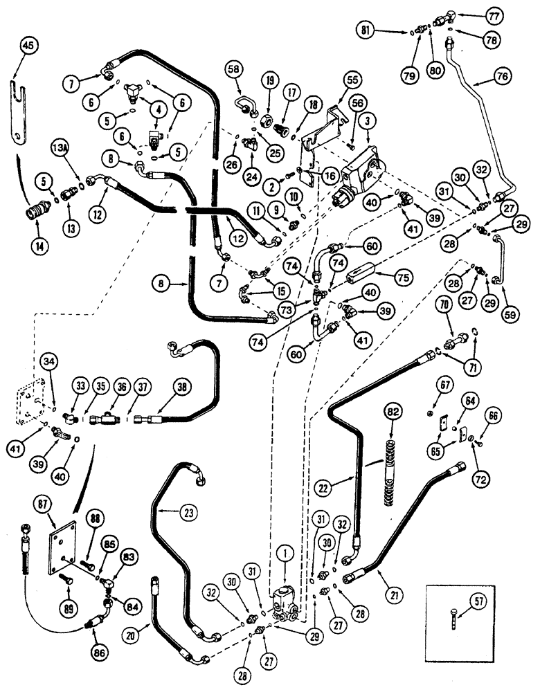 Схема запчастей Case IH 7250 - (7-010) - TRAILER BRAKE (IF EQUIPPED) (07) - BRAKES