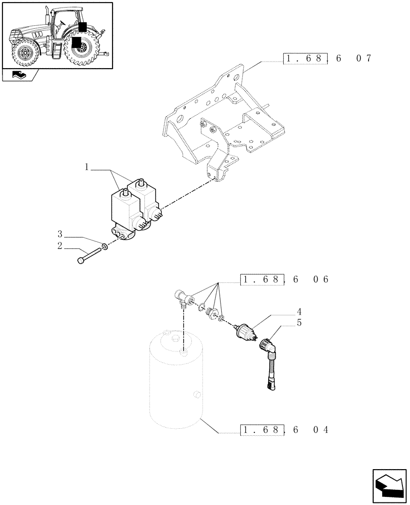 Схема запчастей Case IH PUMA 125 - (1.75.0/09) - PNEUMATIC TRAILER BRAKE - SENSOR AND CONTROL VALVES (VAR.332727-332737-332739) (06) - ELECTRICAL SYSTEMS