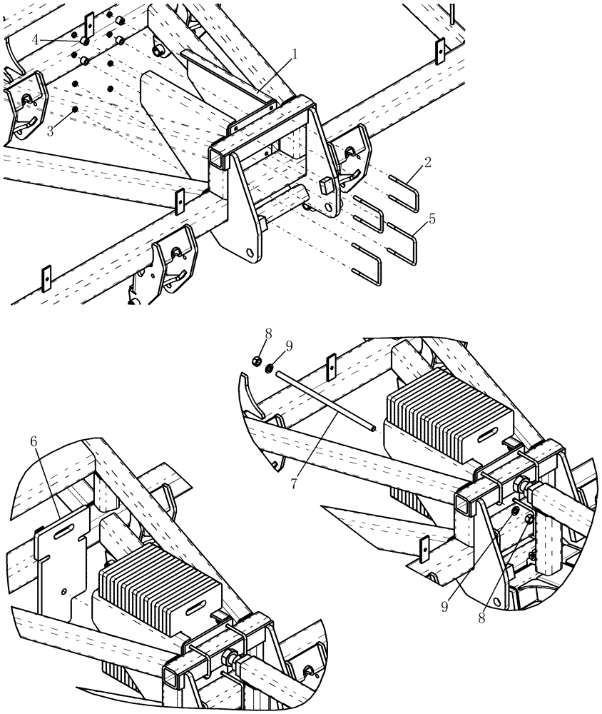 Схема запчастей Case IH 800 - (39.100.41) - WING WEIGHTS (39) - FRAMES AND BALLASTING