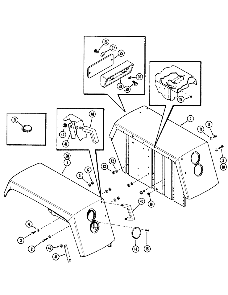Схема запчастей Case IH 1175 - (211A) - FENDERS, 24 INCH FENDER (09) - CHASSIS