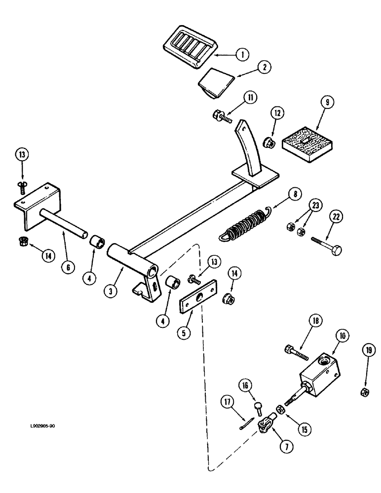 Схема запчастей Case IH 1670 - (6-08) - FOOT-N-INCH PEDAL (03) - POWER TRAIN