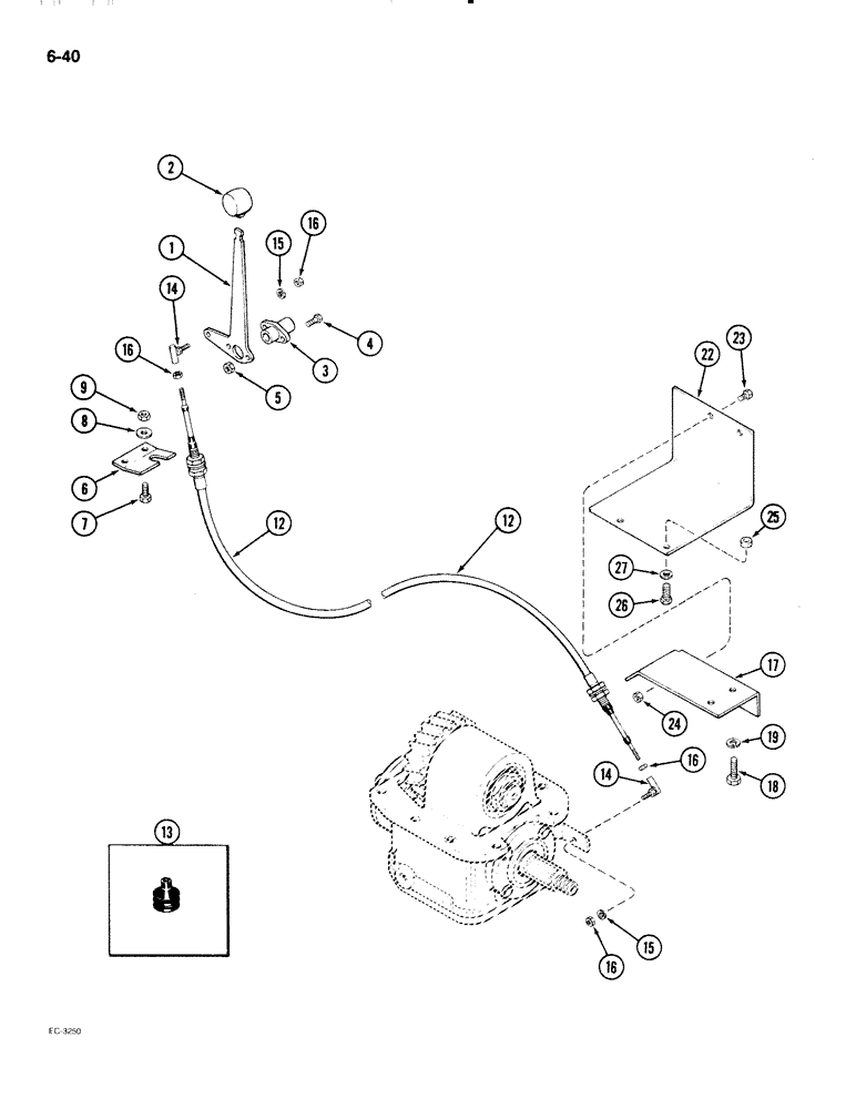 Схема запчастей Case IH 2096 - (6-040) - ENGAGING CONTROL, MFD TRACTORS (06) - POWER TRAIN