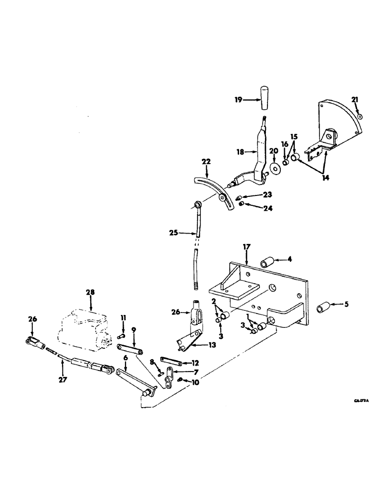 Схема запчастей Case IH 4156 - (H-13) - CONTROLS, THREE POINT HITCH MANUAL CONTROLS Controls
