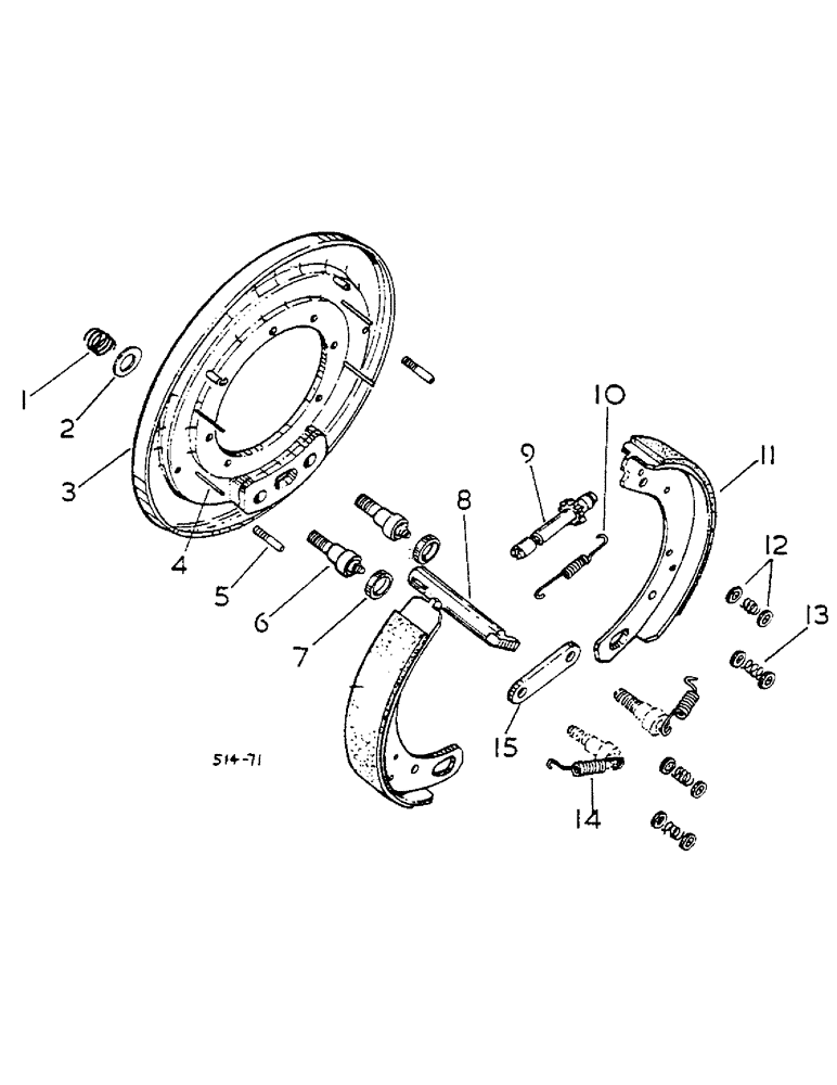 Схема запчастей Case IH 454 - (04-11) - BRAKE DRUM (5.1) - BRAKES