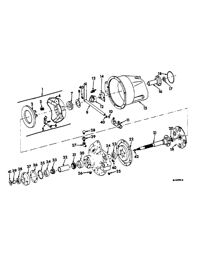 Схема запчастей Case IH 616 - (B-06) - POWER TRAIN, CLUTCH, HOUSING AND INPUT SHAFT, BELT DRIVE (03) - POWER TRAIN