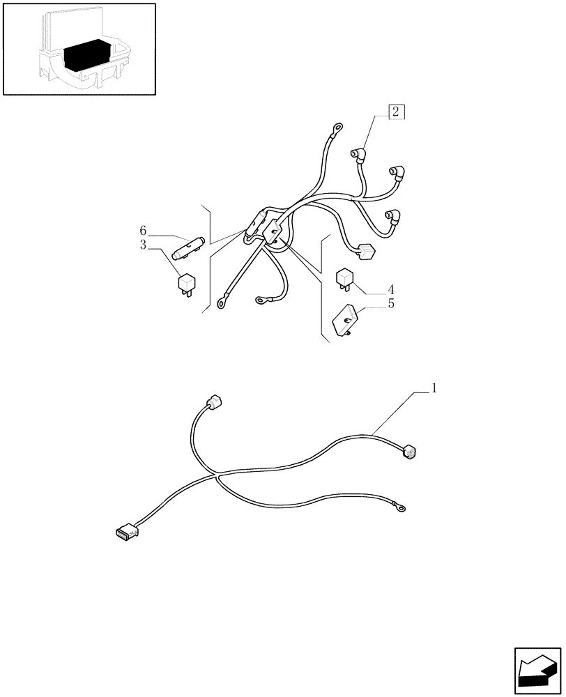 Схема запчастей Case IH PUMA 210 - (1.75.3/04[01A]) - (VAR.752) ELECTRICALLY CONTROLLED BATTERY ISOLATOR - HARNESS - D6400 (06) - ELECTRICAL SYSTEMS