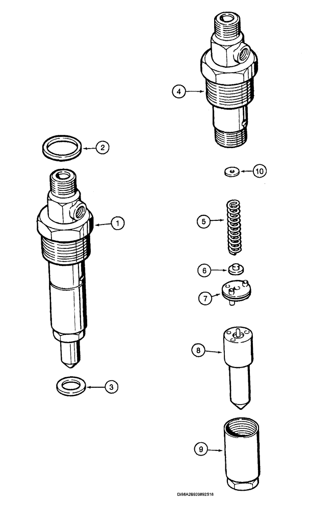 Схема запчастей Case IH SPX3200B - (041) - FUEL INJECTION NOZZLE (10) - ENGINE