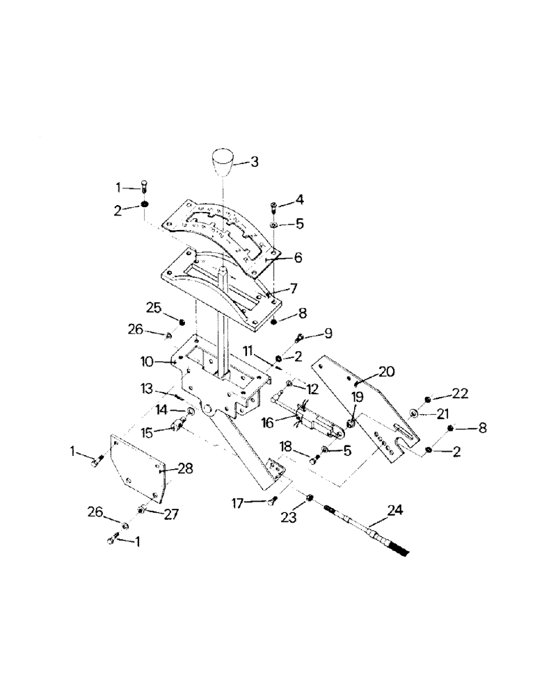 Схема запчастей Case IH ST470 - (01-39) - TRANSMISSION CONTROLS, MANUAL SHIFT LEVER, BSN 129-00002 APPROX, AND 130-00198 (10) - CAB