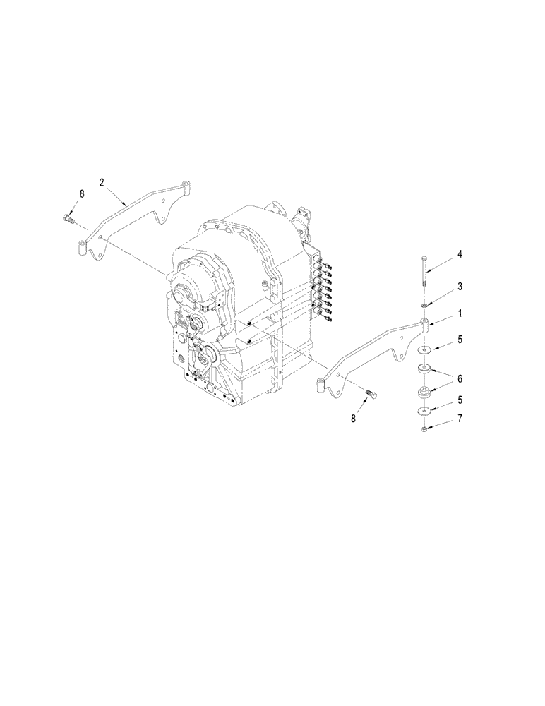 Схема запчастей Case IH STEIGER 535 - (06-30) - TRANSMISSION MOUNTING, POWER SHIFT TRANSMISSION (06) - POWER TRAIN