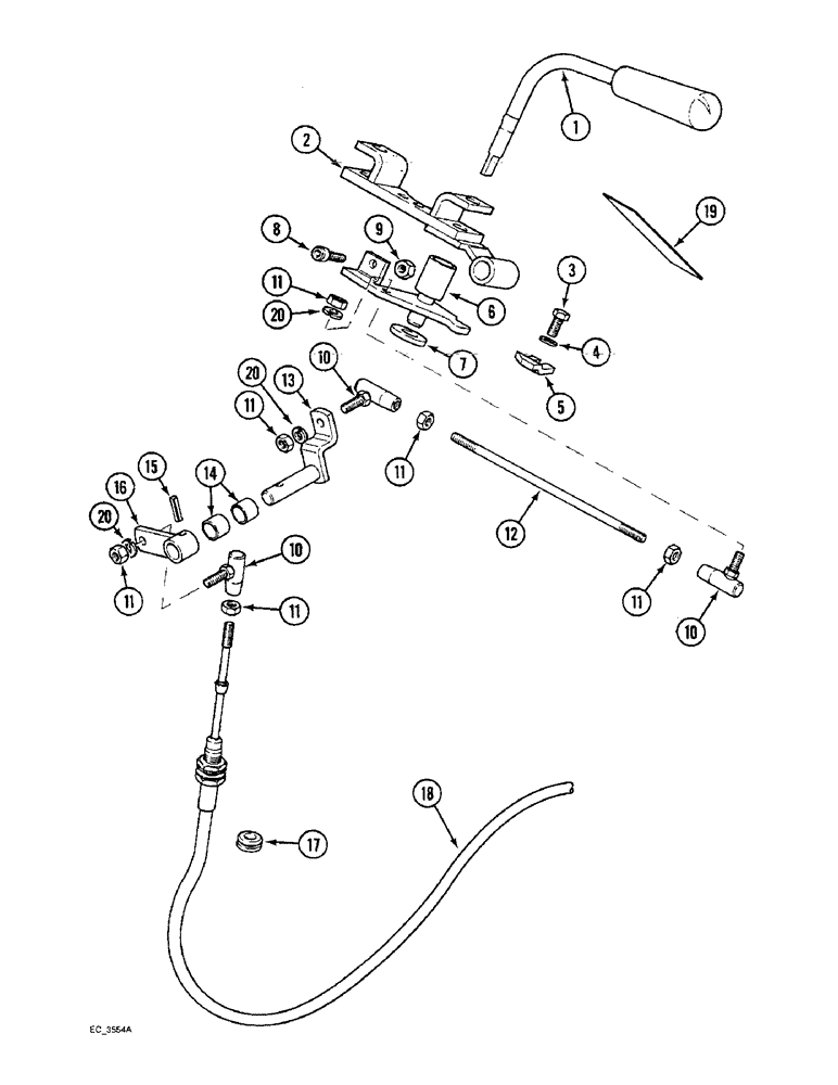 Схема запчастей Case IH 3230 - (6-082) - CREEPER CONTROLS, UPPER, TRACTOR WITH CAB (06) - POWER TRAIN