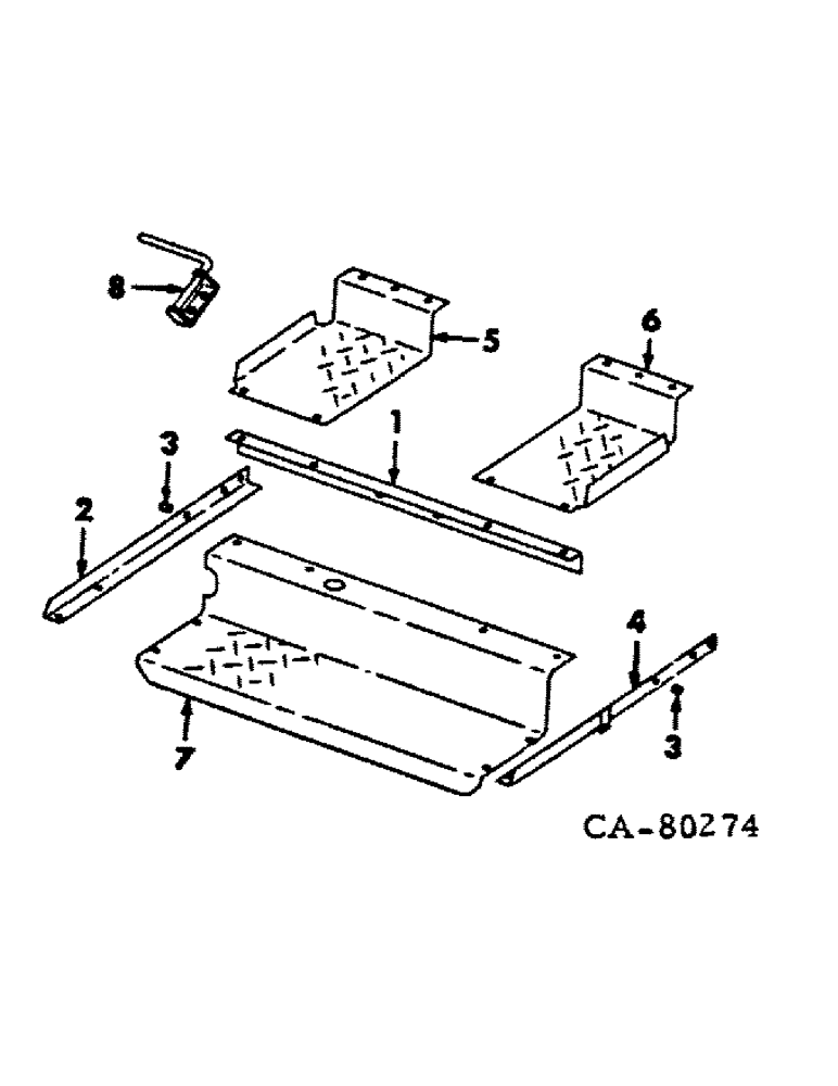 Схема запчастей Case IH 1468 - (13-08) - SUPERSTRUCTURE PLATFORM EXTENSION 966, 1066, 1466, 1468 & HYDRO 100 TRACTOR W/ WIDE COVERAGE FENDERS (05) - SUPERSTRUCTURE