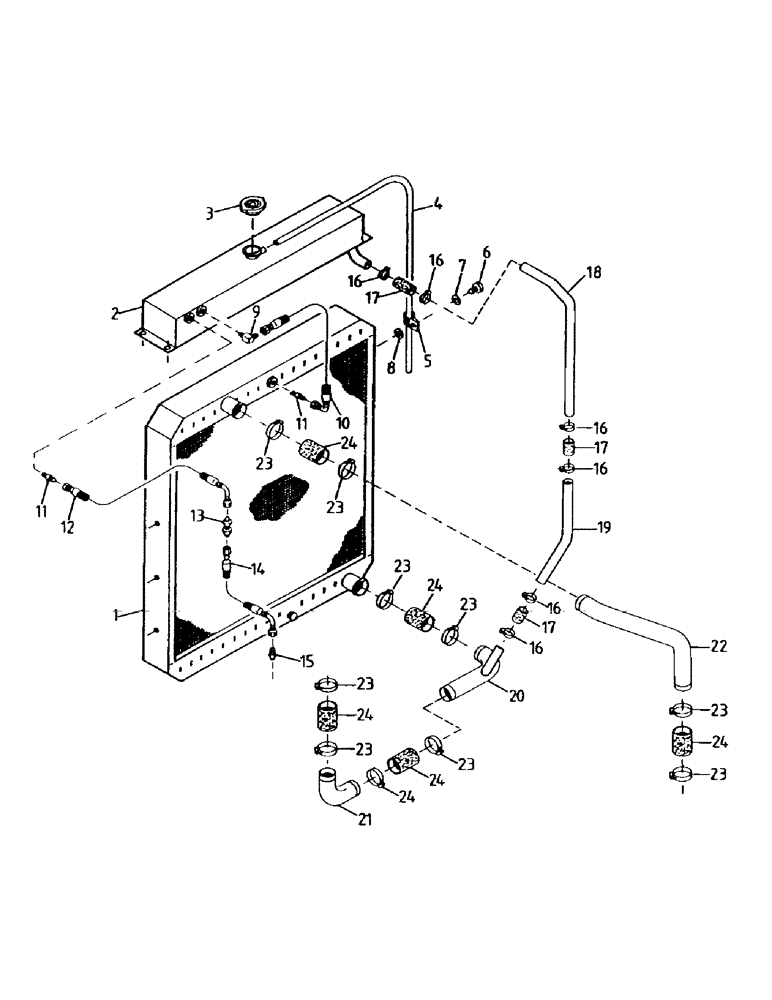 Схема запчастей Case IH 7700 - (C02-10) - WATER RADIATOR, 3306 Engine & Engine Attachments