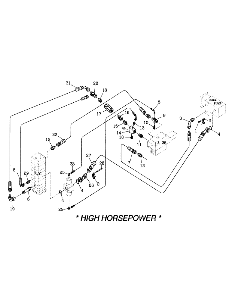 Схема запчастей Case IH 7000 - (B06-06) - HYDRAULIC CIRCUIT, COMMERCIAL, LEG BASECUTTER Hydraulic Components & Circuits