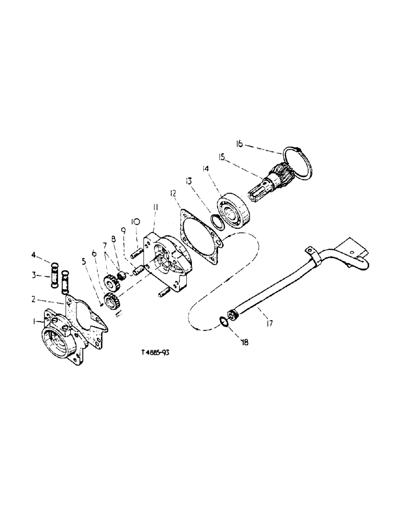 Схема запчастей Case IH 434 - (6-087) - OIL PUMP ASSEMBLY AND SUCTION PIPE COMPLETE - ATTACHMENTS (88) - ACCESSORIES
