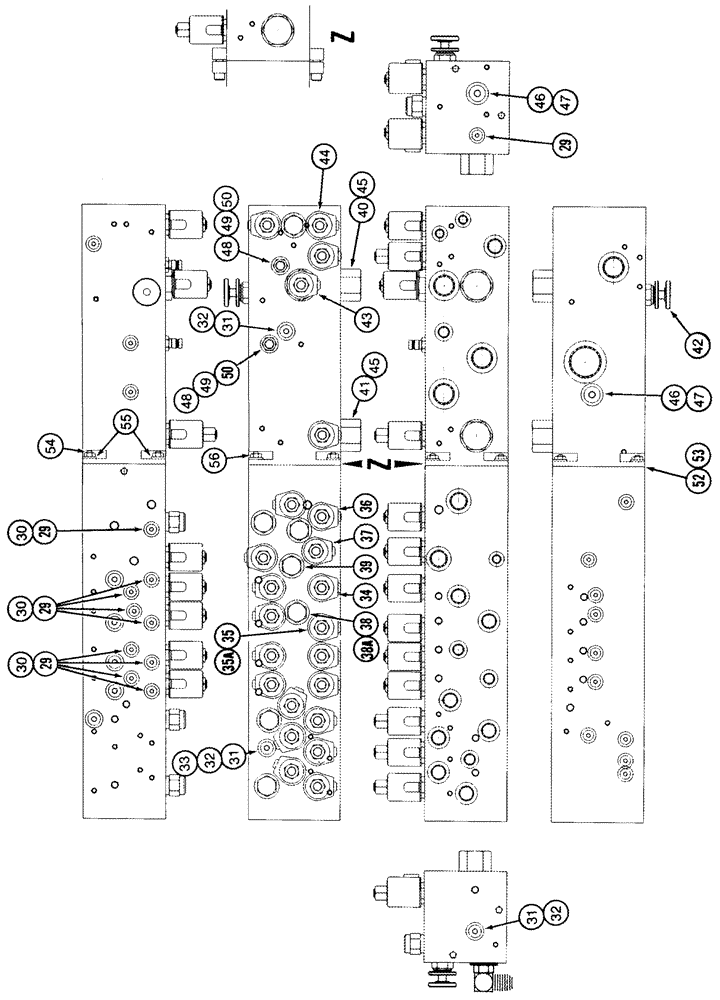 Схема запчастей Case IH 2555 - (08-20) - HYDRAULIC MANIFOLD VALVE WITH 6.3 GPM DRUM LUBE FLOW (07) - HYDRAULICS