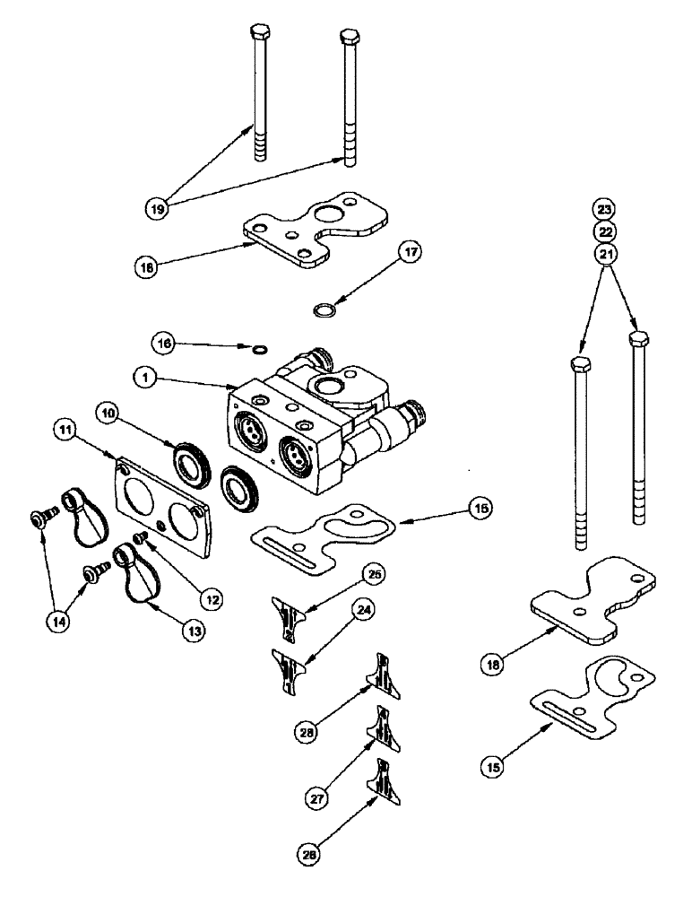 Схема запчастей Case IH MX240 - (08-26) - REMOTE HYDRAULIC COUPLINGS (08) - HYDRAULICS