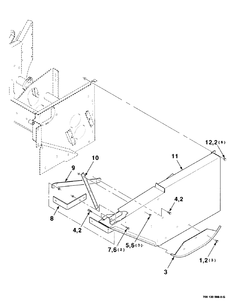 Схема запчастей Case IH 8315 - (7-22) - SHIELDS ASSEMBLY, LEFT (09) - CHASSIS