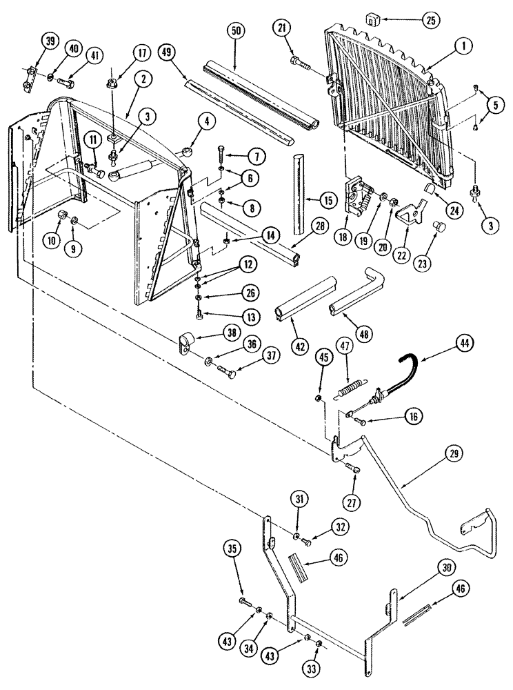 Схема запчастей Case IH STX375 - (09-41) - GRILLE (09) - CHASSIS/ATTACHMENTS