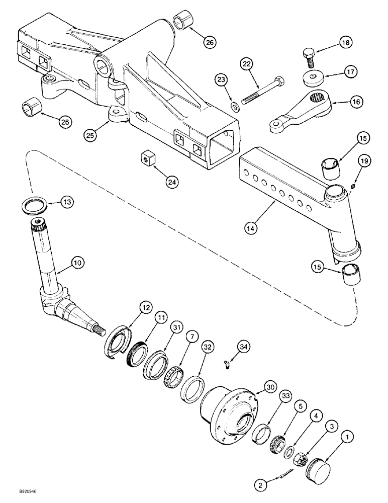 Схема запчастей Case IH 2022 - (5-36) - ADJUSTABLE STEERING AXLE (04) - STEERING