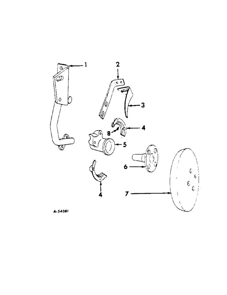 Схема запчастей Case IH 309A - (M-15[A]) - REAR FURROW WHEEL, FOR RIGID BEAM, 1958 TO 1961 