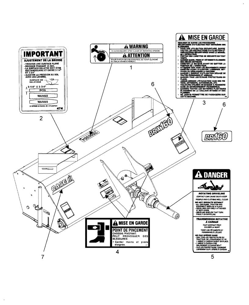 Схема запчастей Case IH BR160 - (237) - DECALS - FRENCH 