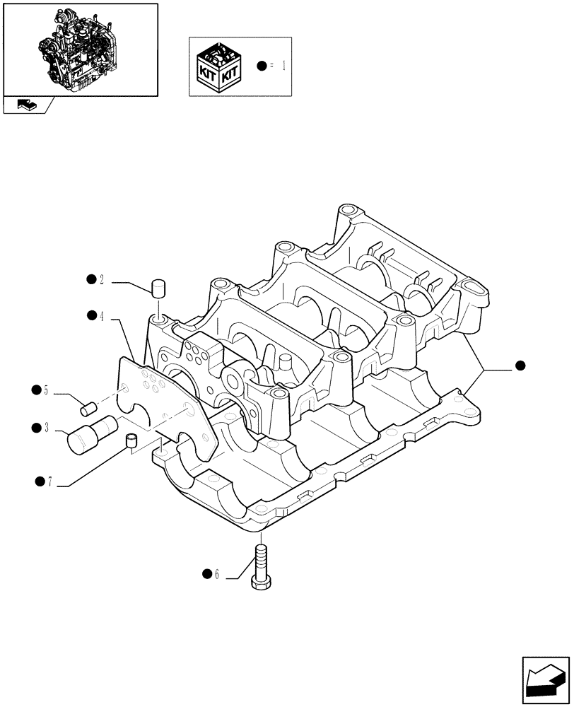 Схема запчастей Case IH FARMALL 95C - (0.10.5[02]) - DYNAMIC BALANCER, GEARS & SHAFTS (01) - ENGINE