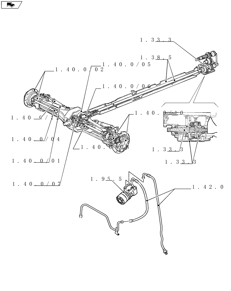 Схема запчастей Case IH PUMA 125 - (SEC. 04) - FRONT AXLE (00) - GENERAL