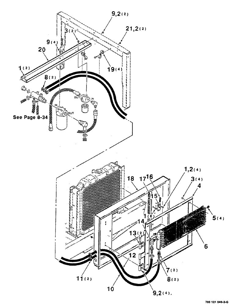 Схема запчастей Case IH 8825 - (08-06) - HYDRAULIC COOLER ASSEMBLY (08) - HYDRAULICS