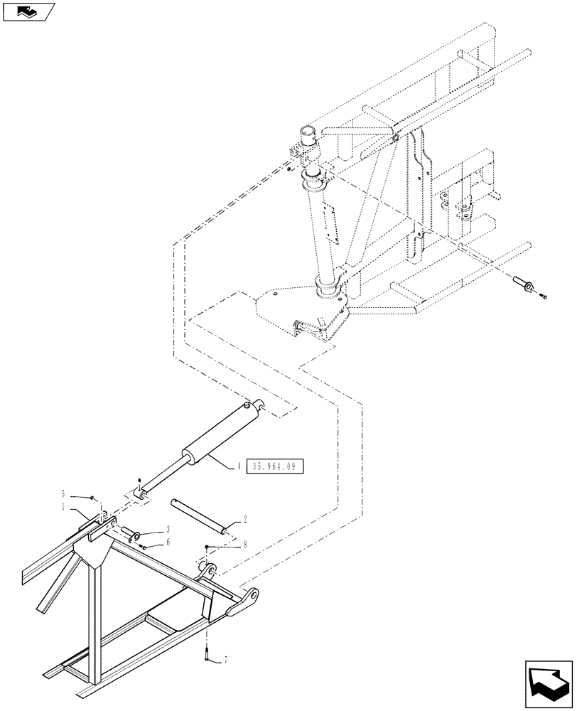 Схема запчастей Case IH 4430 - (39.130.07) - LH INNER BOOM, 90/100 BOOM (39) - FRAMES AND BALLASTING