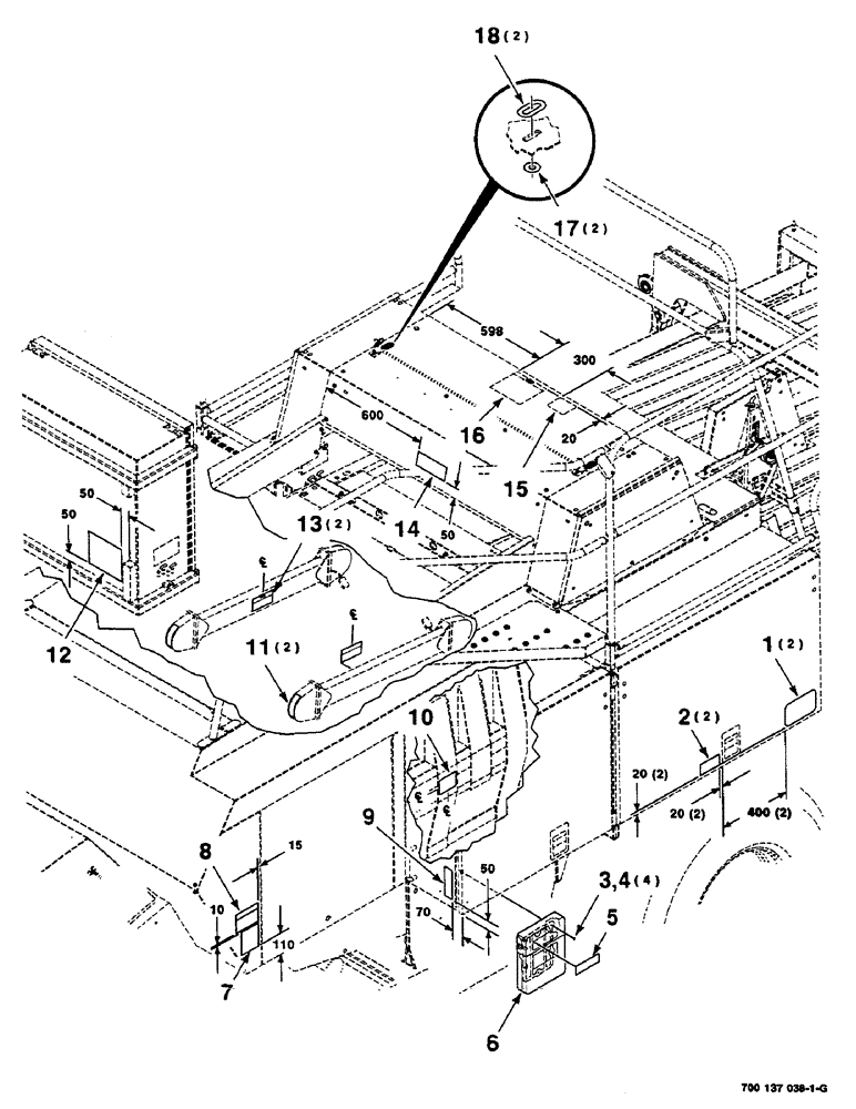 Схема запчастей Case IH 8585 - (9-04) - DECALS AND LOCATION DIAGRAM, OPERATIONAL Decals & Attachments