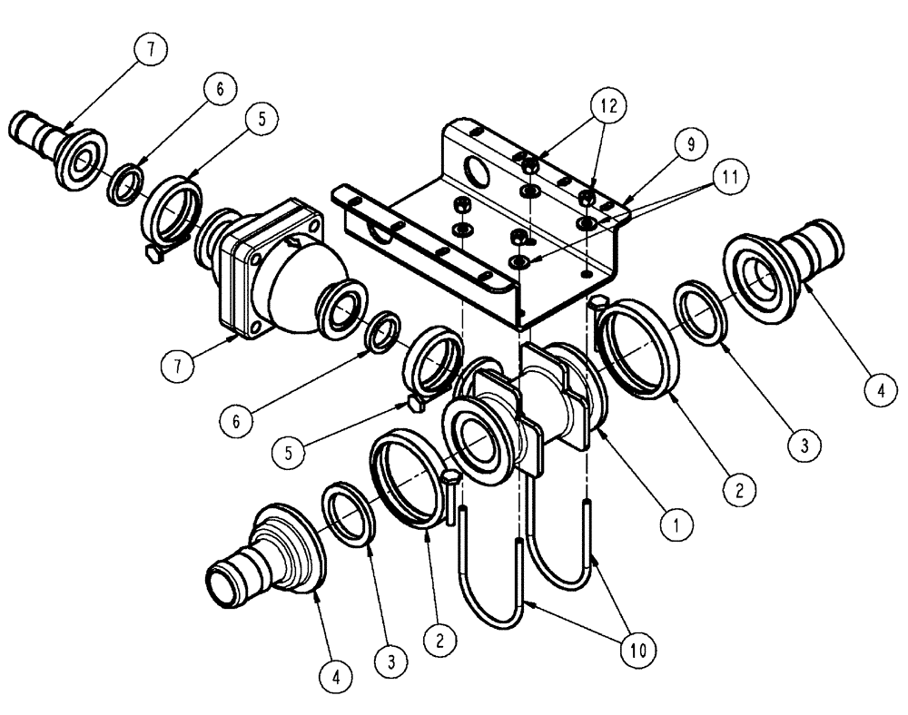 Схема запчастей Case IH SPX4410 - (09-064) - PSI RELIEF PLUMBING Liquid Plumbing