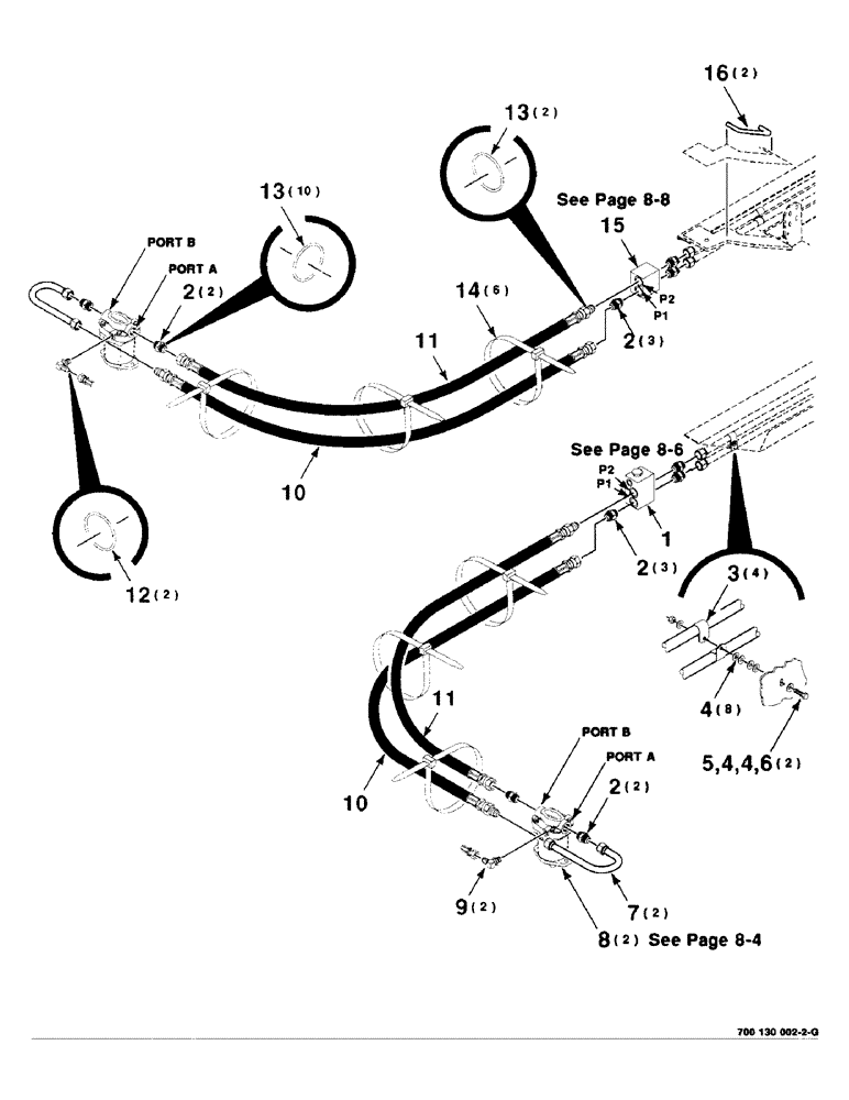 Схема запчастей Case IH 8850 - (08-02) - HEADER DRIVE HYDRAULIC ASSEMBLY, FRONT (08) - HYDRAULICS