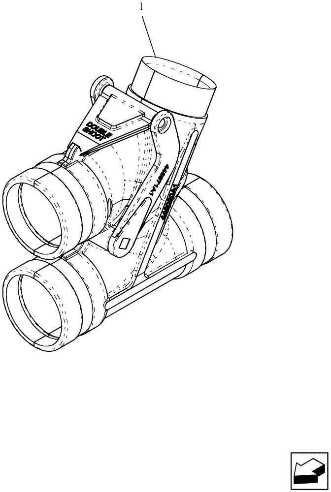 Схема запчастей Case IH ADX3360 - (L.10.E[07]) - TWO OUTLET VALVE 448080A1 L - Field Processing