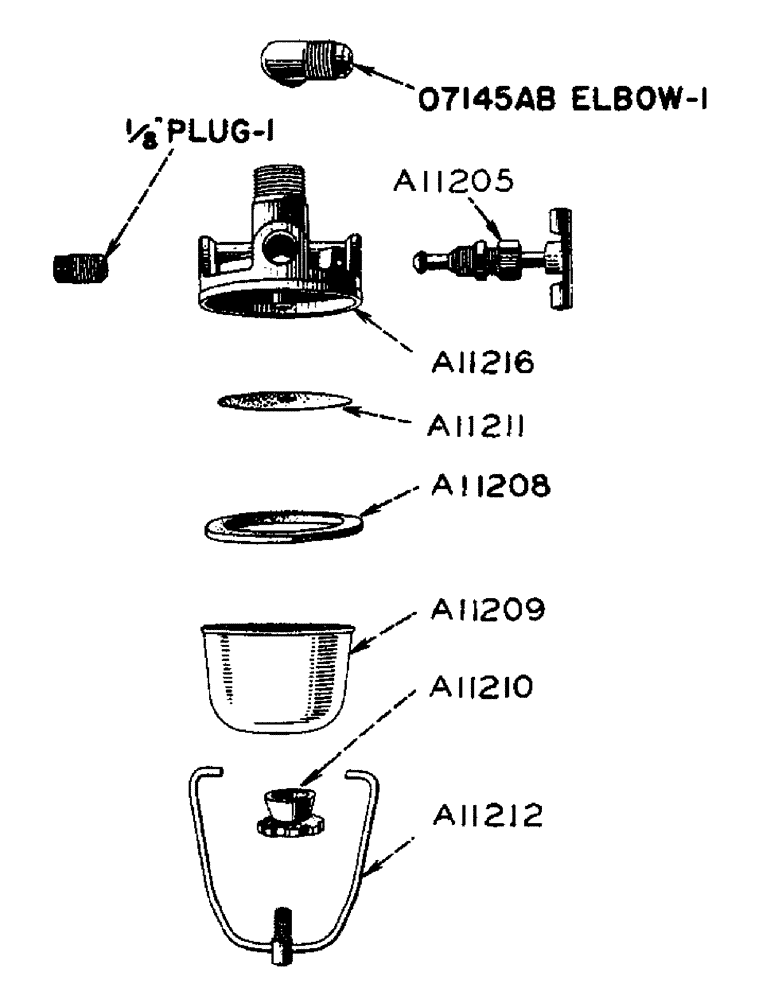 Схема запчастей Case IH D-SERIES - (046) - FUEL STRAINER, D, DC, DO, DV (03) - FUEL SYSTEM