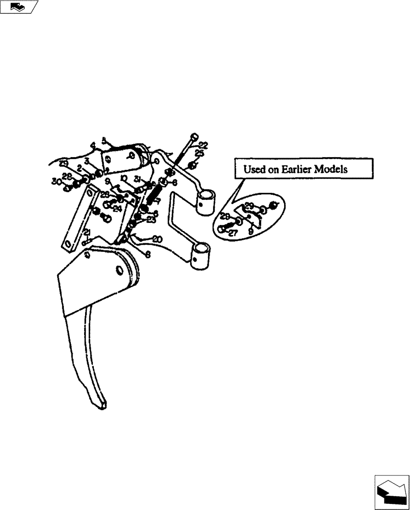 Схема запчастей Case IH 30 SERIES - (39.100.02) - SPRING TRIP (39) - FRAMES AND BALLASTING